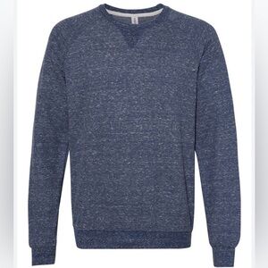 American Eagle Outfitters Men's L Heather Navy Crewneck Sweater athletic fit